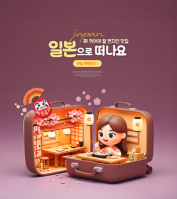 PSD 편집이미지 여자 젓가락 탁자 한명 미소 들기 상반신 성인 빛 3D 식당 여행가방 벚꽃 오픈 부채 자주색 일본여행 예약 맛집 풍등 일본음식 성인여자한명만 핫플레이스 편집3D 1 꽃 음식 컬러 해외여행 가구 가방 모션 조명 수저 표정 사람 상점 일본 장소 디지털합성 여자한명만 성인여자만 파일형식
