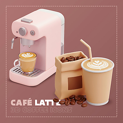 PSD 아이콘 빨대 사람없음 3D아이콘 갈색 3D 원두 커피잔 종이컵 커피메이커 오브젝트 라떼아트 엘리먼트 원두봉투 편집3D 커피 컬러 봉투 잔 컵 일회용 디지털합성 그림 라떼 커피용품 파일형식
