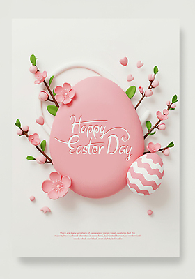 PSD 편집이미지 행복 분홍색 나뭇잎 사람없음 3D 벚꽃 나뭇가지 하트 꽃봉오리 부활절계란 이미지편집 편집3D 모양 나무 꽃 감정 컬러 잎 부활절 계란 디지털합성 파일형식