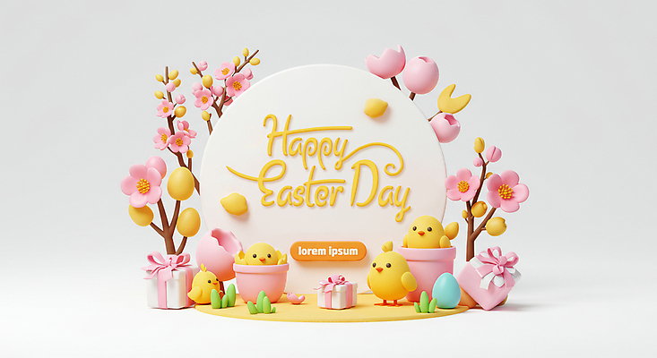 PSD 편집이미지 꽃잎 행복 분홍색 병아리 잔디 사람없음 선물상자 노란색 3D 튤립 벚꽃 나뭇가지 벚나무 부활절계란 이미지편집 편집3D 나무 식물 꽃 감정 컬러 조류 부활절 선물 상자 계란 디지털합성 파일형식