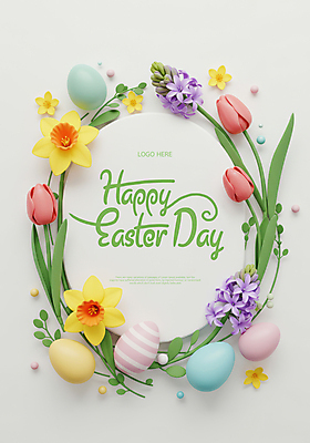 PSD 편집이미지 꽃잎 행복 사람없음 컬러풀 3D 튤립 풀잎 부활절계란 수선화 꽃프레임 히아신스 이미지편집 편집3D 꽃 감정 컬러 잎 부활절 프레임 계란 풀_식물 디지털합성 파일형식