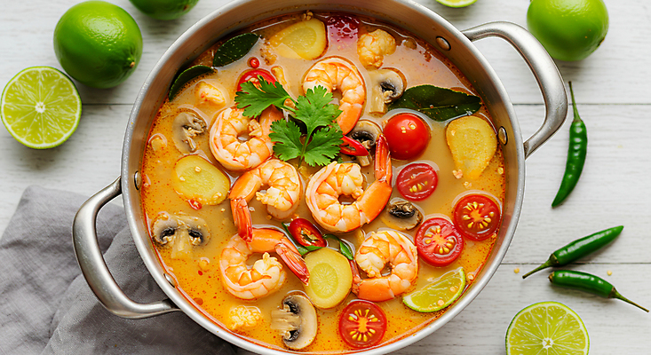 JPG 편집이미지 잎 방울토마토 고추 새우 사람없음 전통음식 고수 냄비 천 해산물 나무바닥 양송이 라임 국물 똠얌꿍 편집실사 AI포토 AI콘텐츠 식물 전통 음식 토마토 채소 과일 바닥 갑각류 버섯 직물 솥 향신료 CG 태국음식 파일형식