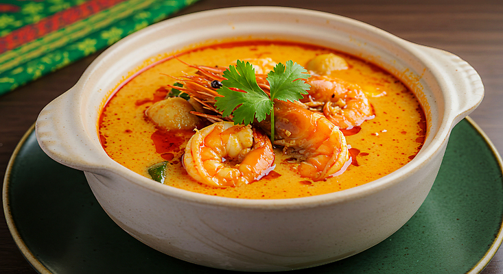 JPG 편집이미지 잎 새우 사람없음 전통음식 고수 냄비 해산물 국물 그릇받침대 똠얌꿍 편집실사 AI포토 AI콘텐츠 식물 전통 음식 갑각류 솥 받침대 향신료 CG 태국음식 파일형식