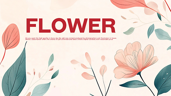 PSD 분홍색 잎 일러스트 사람없음 로맨틱 빈티지 꽃프레임 카피스페이스 국내일러스트 식물 꽃 컬러 컨셉 프레임 공백 파일형식