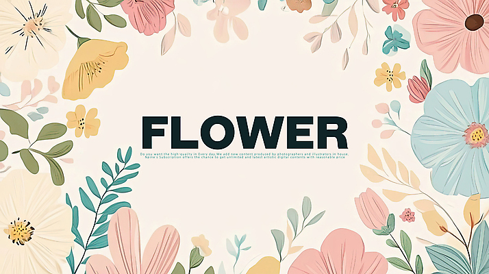 PSD 분홍색 잎 일러스트 사람없음 로맨틱 빈티지 꽃프레임 카피스페이스 국내일러스트 식물 꽃 컬러 컨셉 프레임 공백 파일형식