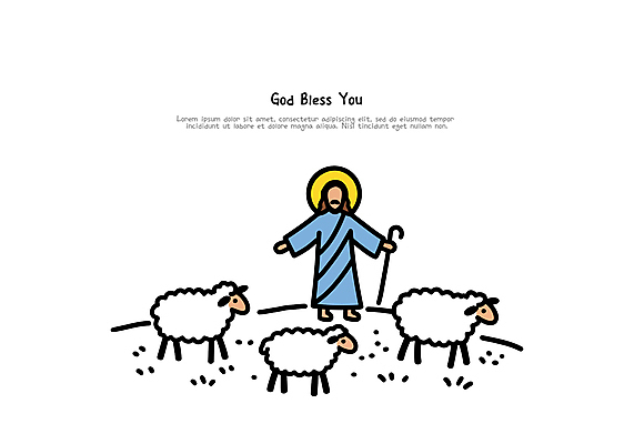 전신 남자 기독교 일러스트 지팡이 팔벌리기 세마리 한명 서기 들기 성인 예수 양떼 후광 성인남자한명만 국내일러스트 AI파일 1 종교 모션 3 사람 빛 양 신_종교 남자한명만 성인남자만 파일형식 벡터