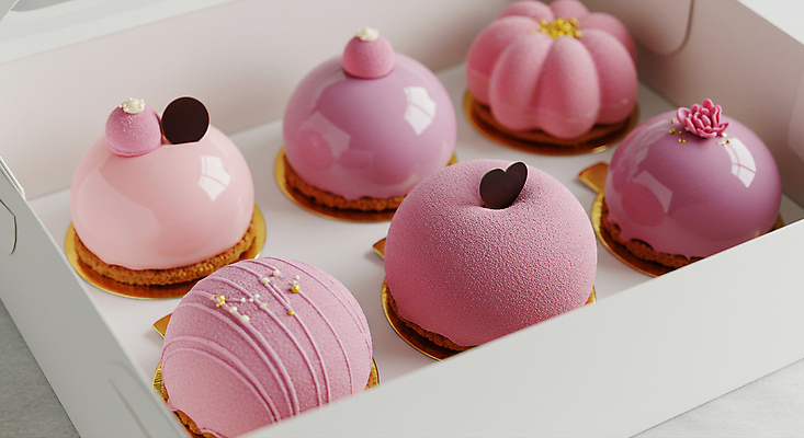 JPG 편집이미지 분홍색 사람없음 전통음식 하트 다과 포장상자 화과자 일본음식 플레이팅 편집실사 AI포토 AI콘텐츠 모양 전통 음식 컬러 디저트 상자 과자 상차림 CG 파일형식