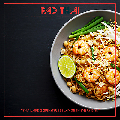 PSD 편집이미지 그릇 새우 요리 사람없음 식사 고명 고수 매움 라임 파 볶음국수 숙주 태국음식 팟타이 이미지편집 식기 채소 과일 갑각류 맛 향신료 국수 동양음식 파일형식