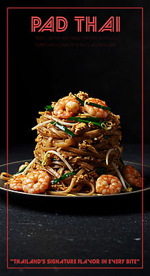 PSD 편집이미지 그릇 새우 요리 사람없음 식사 고명 고수 매움 라임 파 볶음국수 숙주 태국음식 팟타이 이미지편집 식기 채소 과일 갑각류 맛 향신료 국수 동양음식 파일형식