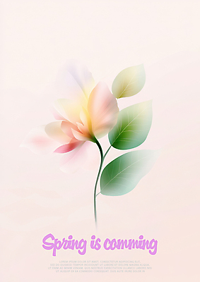 PSD 편집이미지 디자인 분홍색 잎 봄꽃 사람없음 심플 이미지편집 식물 꽃 컬러 봄 파일형식
