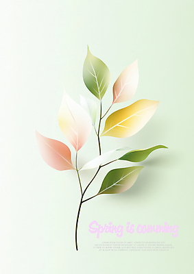 PSD 편집이미지 디자인 잎 봄꽃 사람없음 연두색 심플 이미지편집 식물 꽃 초록색 봄 파일형식
