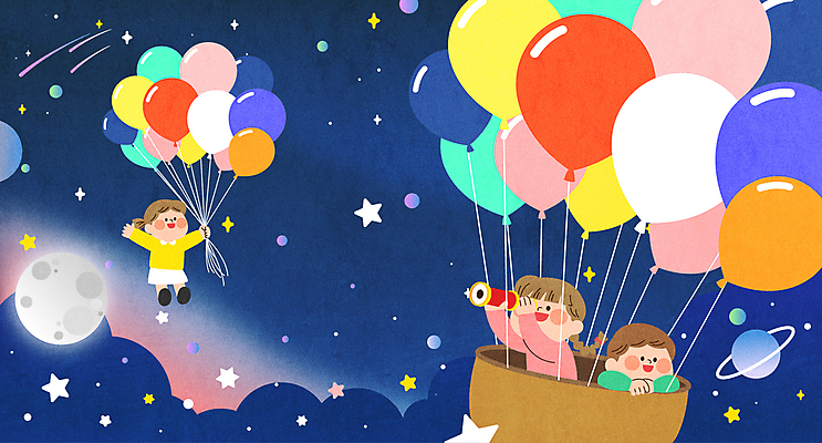전신 구름 여자 남자 별 어린이 과학 일러스트 상상 하늘 미소 소녀 소년 세명 우주 기댐 망원경 행성 달 열기구 비행 잡기 승차 풍선 과학의날 상상력 어린이만 과학의달 국내일러스트 AI파일 자연요소 항공교통 모션 표정 사람 4월 파일형식 벡터 법정기념일