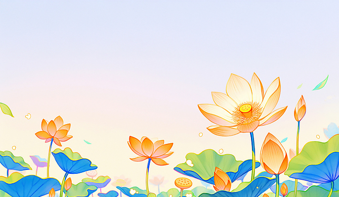 JPG 백그라운드 불교 일러스트 자연 하늘 연꽃 사람없음 봄 부처님오신날 연못 수면 연잎 그라데이션 연밥 국내일러스트 AI일러스트 AI콘텐츠 계절 기념일 꽃 종교 잎 물 생태계 파일형식