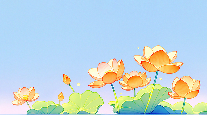 JPG 백그라운드 불교 일러스트 자연 하늘 연꽃 사람없음 봄 부처님오신날 연못 연잎 국내일러스트 AI일러스트 AI콘텐츠 계절 기념일 꽃 종교 잎 생태계 파일형식