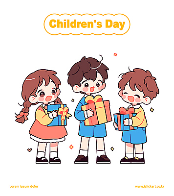 전신 여자 남자 행복 어린이 일러스트 웃음 들기 소녀 소년 세명 친구 선물상자 반짝임 축하 어린이날 어린이만 일러캐릭터 AI파일 캐릭터 기념일 감정 컨셉 관계 모션 표정 선물 사람 상자 파일형식 벡터
