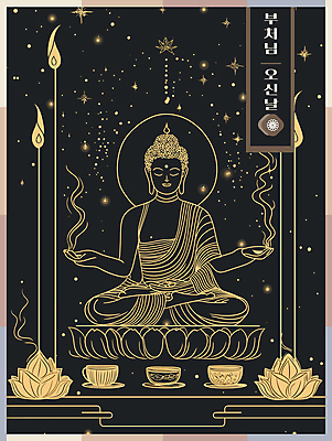 불교 라인일러스트 일러스트 촛불 팔벌리기 연꽃 사람없음 반짝임 눈감음 검은색 부처님오신날 금색 라인아트 가부좌 부처 부처님상 국내일러스트 AI파일 기념일 꽃 종교 선 컬러 초 모션 앉기 불상 파일형식 벡터