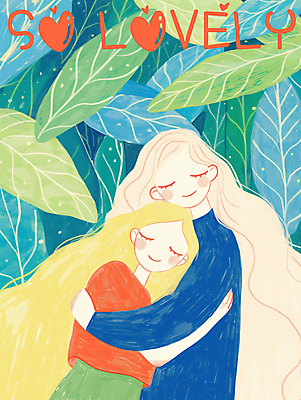 PSD 여자 행복 일러스트 포옹 자연 사랑 미소 상반신 성인 두명 초록색 평화 귀여움 눈감음 풀잎 숲속 편안함 성인여자만 국내일러스트 감정 컬러 컨셉 잎 안기 모션 표정 사람 풀_식물 감각 숲 생태계 여자만 성인만 파일형식