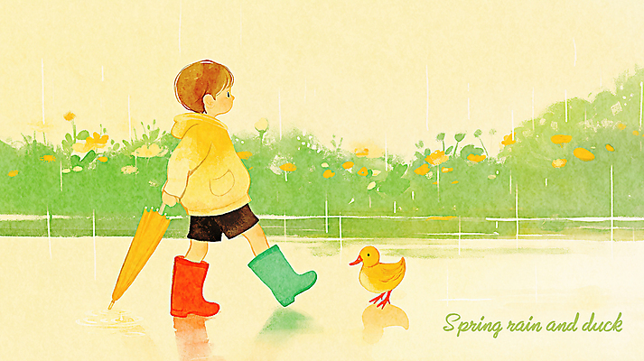 전신 PSD 남자 어린이 일러스트 우산 오리 따뜻함 장화 한명 들기 소년 연두색 걷기 귀여움 풀 봄비 우비 감성 소년한명만 국내일러스트 식물 1 옷 신발 컨셉 모션 조류 사람 초록색 봄 비_날씨 남자한명만 소년만 파일형식