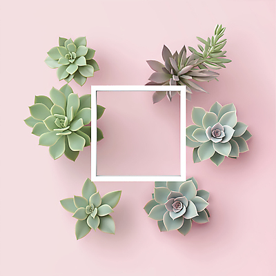 JPG 편집이미지 분홍색 프레임 사람없음 장식 인테리어 다육식물 편집실사 AI포토 AI콘텐츠 식물 디자인 컬러 CG 파일형식
