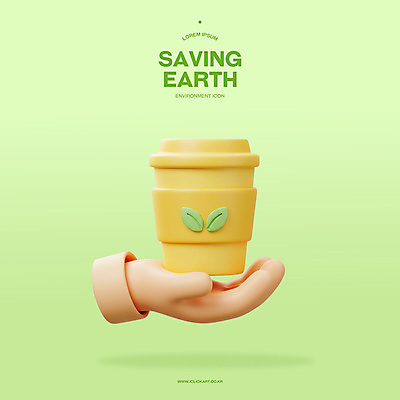 PSD 편집이미지 손 지구 들기 신체부위 연두색 3D 새싹 자연보호 환경 절약 환경보전 텀블러 다회용품 편집3D 에너지의날 식물 기념일 컨셉 모션 자연 사람 컵 초록색 보호 사회이슈 디지털합성 재활용품 파일형식