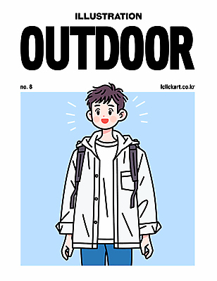 남자 포스터 하늘색 일러스트 배낭 아웃도어 한명 미소 상반신 성인 재킷 등산복 프로필 성인남자한명만 일러캐릭터 AI파일 캐릭터 1 옷 가방 표정 사람 파란색 등산 외투 남자한명만 성인남자만 파일형식 벡터