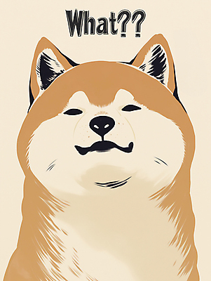 PSD 한마리 얼굴 일러스트 사람없음 귀여움 강아지 베이지색 시바견 국내일러스트 1 컬러 컨셉 신체부위 반려동물 개 파일형식