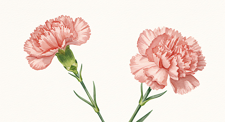 JPG 분홍색 일러스트 수채화 사람없음 어버이날 스승의날 카네이션 가정의달 국내일러스트 AI일러스트 AI콘텐츠 기념일 꽃 컬러 5월 파일형식