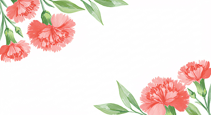 JPG 잎 일러스트 수채화 사람없음 빨간색 어버이날 스승의날 카네이션 가정의달 국내일러스트 AI일러스트 AI콘텐츠 식물 기념일 꽃 컬러 5월 파일형식