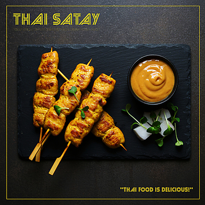 PSD 편집이미지 접시 사람없음 노란색 식사 전통음식 소스 꼬치구이 소스그릇 어린잎 태국음식 맛있는 이미지편집 전통 그릇 식기 음식 컬러 잎 양념 꼬치 구이 동양음식 파일형식