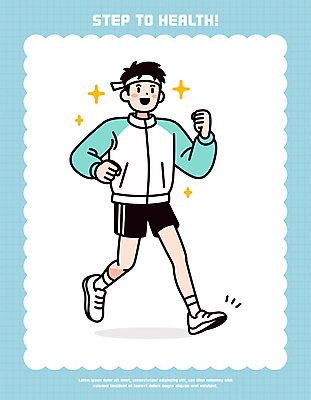 남자 하늘색 일러스트 건강 한명 미소 성인 반짝임 운동복 달리기 손들기 머리띠 스포츠캐릭터 유산소운동 러닝 성인남자한명만 일러캐릭터 AI파일 캐릭터 1 옷 장신구 모션 표정 사람 파란색 운동 남자한명만 성인남자만 파일형식 벡터