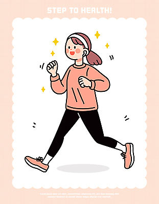 여자 일러스트 건강 한명 미소 성인 반짝임 운동복 달리기 손들기 머리띠 스포츠캐릭터 유산소운동 러닝 무선이어폰 연분홍색 성인여자한명만 일러캐릭터 AI파일 캐릭터 1 옷 분홍색 이어폰 장신구 모션 표정 사람 운동 여자한명만 성인여자만 파일형식 벡터