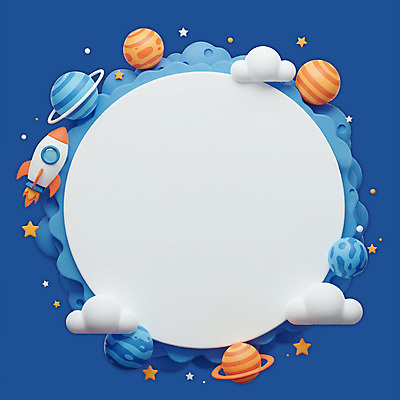 PSD 구름 편집이미지 별 프레임 사람없음 3D 행성 로켓 남색 오브젝트 카피스페이스 편집3D 자연요소 컬러 우주 공백 디지털합성 파일형식