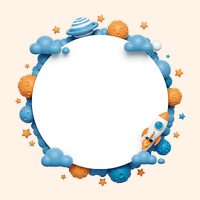 PSD 구름 편집이미지 별 프레임 사람없음 3D 행성 로켓 오브젝트 카피스페이스 편집3D 자연요소 우주 공백 디지털합성 파일형식