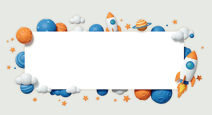 PSD 구름 편집이미지 별 프레임 사람없음 3D 행성 로켓 오브젝트 카피스페이스 편집3D 자연요소 우주 공백 디지털합성 파일형식