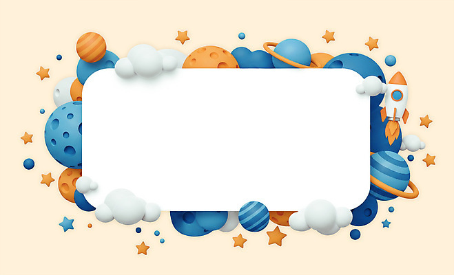 PSD 구름 편집이미지 별 프레임 사람없음 3D 행성 로켓 오브젝트 카피스페이스 편집3D 자연요소 우주 공백 디지털합성 파일형식