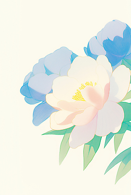 JPG 꽃 잎 일러스트 색연필 사람없음 감성 베이지색 국내일러스트 AI일러스트 AI콘텐츠 식물 컬러 컨셉 학용품 파일형식