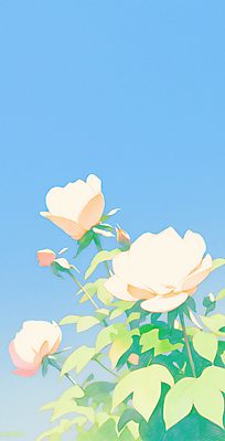 JPG 하늘색 잎 일러스트 색연필 사람없음 꽃봉오리 감성 국내일러스트 AI일러스트 AI콘텐츠 식물 꽃 컨셉 학용품 파란색 파일형식