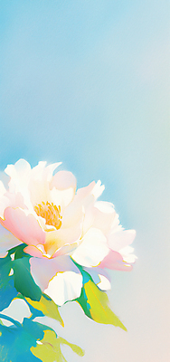 JPG 꽃 하늘색 잎 일러스트 색연필 사람없음 감성 국내일러스트 AI일러스트 AI콘텐츠 식물 컨셉 학용품 파란색 파일형식