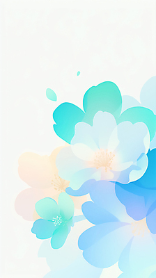 JPG 꽃잎 꽃 꽃백그라운드 일러스트 사람없음 겹침 민트색 국내일러스트 AI일러스트 AI콘텐츠 식물 컬러 백그라운드 파일형식