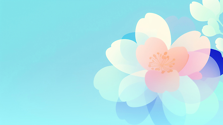 JPG 꽃 꽃백그라운드 일러스트 사람없음 겹침 민트색 국내일러스트 AI일러스트 AI콘텐츠 식물 컬러 백그라운드 파일형식