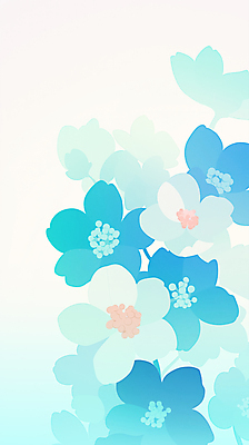 JPG 꽃 꽃백그라운드 일러스트 사람없음 겹침 민트색 국내일러스트 AI일러스트 AI콘텐츠 식물 컬러 백그라운드 파일형식