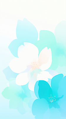 JPG 꽃 꽃백그라운드 일러스트 사람없음 겹침 민트색 국내일러스트 AI일러스트 AI콘텐츠 식물 컬러 백그라운드 파일형식