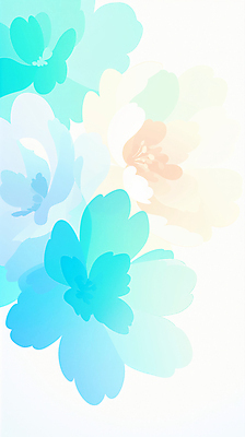 JPG 꽃 꽃백그라운드 일러스트 사람없음 겹침 민트색 국내일러스트 AI일러스트 AI콘텐츠 식물 컬러 백그라운드 파일형식