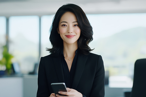 JPG 편집이미지 응시 여자 회사 실내 한명 미소 들기 정장 성인 스마트폰 비즈니스우먼 전문직 사내 의료성형뷰티 성인여자한명만 편집실사 AI인물포토 AI콘텐츠 직업 1 시선 옷 비즈니스 모션 표정 사람 내부 핸드폰 스마트기기 직장인 CG 여자한명만 성인여자만 파일형식 AI포토