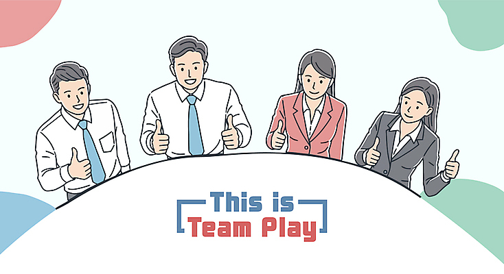 여자 남자 일러스트 협력 미소 정장 여러명 상반신 성인 비즈니스맨 비즈니스우먼 동료 따봉 성인만 국내일러스트 AI파일 옷 다수 비즈니스 관계 표정 사람 최고 직장인 파일형식 벡터