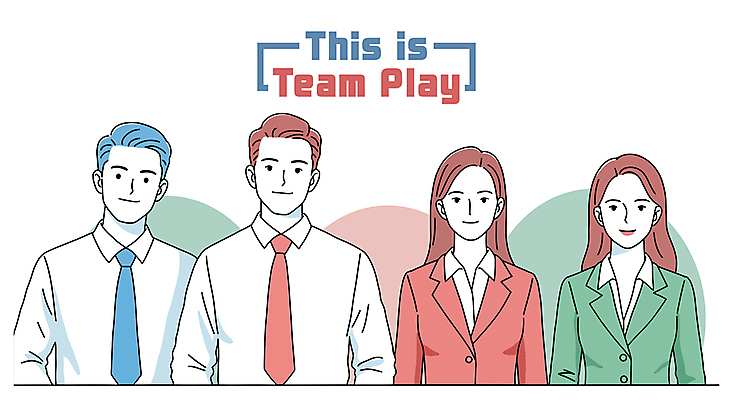 여자 남자 일러스트 협력 미소 정장 여러명 상반신 성인 비즈니스맨 비즈니스우먼 동료 성인만 국내일러스트 AI파일 옷 다수 비즈니스 관계 표정 사람 직장인 파일형식 벡터