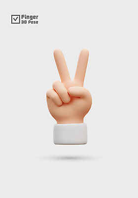 PSD 편집이미지 손 2 신체부위 3D 브이 편집3D 사람 손짓 디지털합성 파일형식