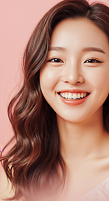 JPG 편집이미지 여자 얼굴 분홍색 한명 웃음 성인 의료성형뷰티 성인여자한명만 편집실사 AI인물포토 AI콘텐츠 1 컬러 표정 사람 신체부위 CG 여자한명만 성인여자만 파일형식 AI포토