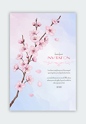 PSD 템플릿 꽃잎 카드템플릿 사람없음 벚꽃 초대장 연보라색 이미지템플릿 꽃 카드_감사 보라색 파일형식