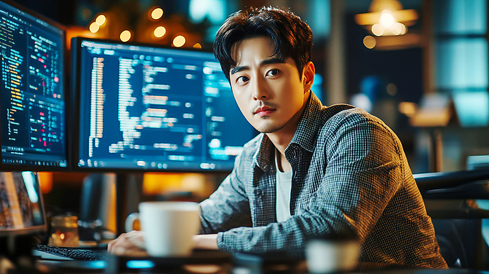 JPG 편집이미지 남자 정보기술 한명 상반신 성인 사무실 모니터 타이핑 커피잔 책상 보케 프로그래머 프로그래밍 의료성형뷰티 성인남자한명만 코딩 편집실사 AI인물포토 AI콘텐츠 직업 1 커피 가구 비즈니스 잔 기술 사람 컴퓨터 작업 CG 개발 컴퓨터교육 남자한명만 성인남자만 파일형식 AI포토